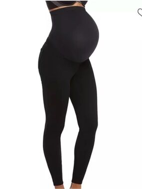 NEW SPANX MATERNITY MAMA ANKLE JEAN-ISH LEGGINGS BLACK Size L